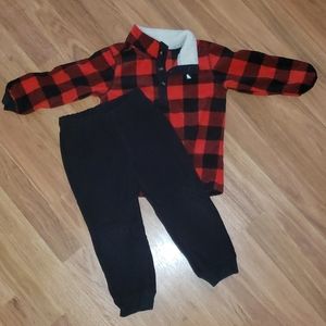 Buffalo Plaid Fleece Toddler Set